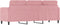 vidaXL - Driezitsbank - 180 - cm - fluweel - roze