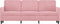vidaXL - Driezitsbank - 180 - cm - fluweel - roze