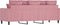 vidaXL - Driezitsbank - 180 - cm - fluweel - roze