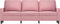 vidaXL - Driezitsbank - 180 - cm - fluweel - roze