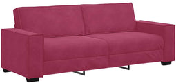 vidaXL - Driezitsbank - 180 - cm - fluweel - wijnrood