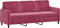 vidaXL - Driezitsbank - 180 - cm - fluweel - wijnrood