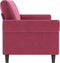 vidaXL - Driezitsbank - 180 - cm - fluweel - wijnrood