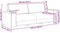 vidaXL - Driezitsbank - 180 - cm - fluweel - wijnrood