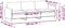 vidaXL - Driezitsbank - 180 - cm - fluweel - wijnrood