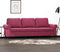 vidaXL - Driezitsbank - 180 - cm - fluweel - wijnrood