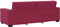 vidaXL - Driezitsbank - 180 - cm - fluweel - wijnrood