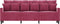 vidaXL - Driezitsbank - 180 - cm - fluweel - wijnrood