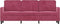 vidaXL - Driezitsbank - 180 - cm - fluweel - wijnrood