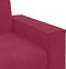 vidaXL - Driezitsbank - 180 - cm - fluweel - wijnrood