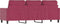 vidaXL - Driezitsbank - 180 - cm - fluweel - wijnrood