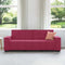 vidaXL - Driezitsbank - 180 - cm - fluweel - wijnrood