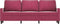 vidaXL - Driezitsbank - 180 - cm - fluweel - wijnrood
