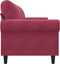 vidaXL - Driezitsbank - 180 - cm - fluweel - wijnrood