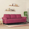 vidaXL - Driezitsbank - 180 - cm - fluweel - wijnrood