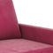 vidaXL - Driezitsbank - 180 - cm - fluweel - wijnrood