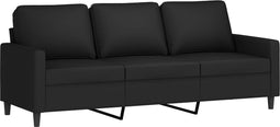 vidaXL - Driezitsbank - 180 - cm - fluweel - zwart