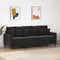 vidaXL - Driezitsbank - 180 - cm - fluweel - zwart