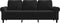 vidaXL - Driezitsbank - 180 - cm - fluweel - zwart