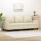 vidaXL - Driezitsbank - 180 - cm - kunstleer - crèmekleurig