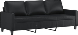 vidaXL - Driezitsbank - 180 - cm - kunstleer - zwart
