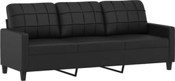 vidaXL - Driezitsbank - 180 - cm - kunstleer - zwart