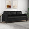 vidaXL - Driezitsbank - 180 - cm - kunstleer - zwart