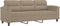 vidaXL - Driezitsbank - 180 - cm - microvezelstof - taupe