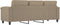 vidaXL - Driezitsbank - 180 - cm - microvezelstof - taupe
