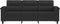 vidaXL - Driezitsbank - 180 - cm - microvezelstof - zwart