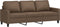 vidaXL - Driezitsbank - 180 - cm - stof - bruin