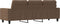 vidaXL - Driezitsbank - 180 - cm - stof - bruin