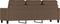 vidaXL - Driezitsbank - 180 - cm - stof - bruin