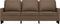 vidaXL - Driezitsbank - 180 - cm - stof - bruin