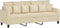 vidaXL - Driezitsbank - 180 - cm - stof - crèmekleurig