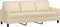 vidaXL - Driezitsbank - 180 - cm - stof - crèmekleurig