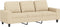 vidaXL - Driezitsbank - 180 - cm - stof - crèmekleurig