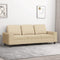 vidaXL - Driezitsbank - 180 - cm - stof - crèmekleurig