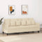 vidaXL - Driezitsbank - 180 - cm - stof - crèmekleurig