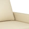 vidaXL - Driezitsbank - 180 - cm - stof - crèmekleurig