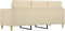 vidaXL - Driezitsbank - 180 - cm - stof - crèmekleurig