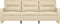 vidaXL - Driezitsbank - 180 - cm - stof - crèmekleurig