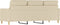 vidaXL - Driezitsbank - 180 - cm - stof - crèmekleurig