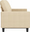 vidaXL - Driezitsbank - 180 - cm - stof - crèmekleurig