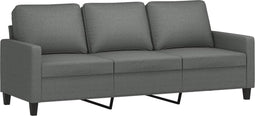 vidaXL - Driezitsbank - 180 - cm - stof - donkergrijs