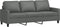 vidaXL - Driezitsbank - 180 - cm - stof - donkergrijs