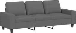 vidaXL - Driezitsbank - 180 - cm - stof - donkergrijs