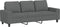 vidaXL - Driezitsbank - 180 - cm - stof - donkergrijs