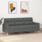 vidaXL - Driezitsbank - 180 - cm - stof - donkergrijs