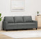 vidaXL - Driezitsbank - 180 - cm - stof - donkergrijs